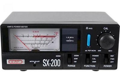 <div class="tab_page" id="tab_pictures" style="margin-top: 30px; display: block;">
	The K-PO SX-200 measures forward and reflected power and VSWR. Compact size makes meter useful for testing both base and mobile installations.<br />
	<br />
	Special Features:<br />
	<ul>
		<li>
			Illuminated meter</li>
		<li>
			Switchable r.m.s. or peak power</li>
		<li>
			Measures forward, reflected &amp; VSWR power</li>
		<li>
			155 x 103 x 64 mm<br />
			<br />
			Specifications:</li>
		<li>
			Frequency: 1.8-160 MHz</li>
		<li>
			Power Ranges: 5/20/200</li>
		<li>
			Connector: SO-239 Min.</li>
		<li>
			Min. Power SWR Test:: 4W</li>
	</ul>
	<p>
		PRICE &euro;90.00</p>
</div>
<p>
	&nbsp;</p>
