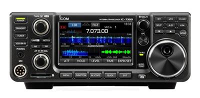 <p>
	<strong>IC-7300 HF/50/70MHz Transceiver</strong></p>
<p>
	The IC-7300 is a revolutionary compact radio that will excite HF operators from beginners to experts. This new model has a high-performance real-time spectrum scope and employs a new RF direct sampling system. The IC-7300&rsquo;s real-time spectrum scope provides top-level performance in resolution, sweep speed and dynamic range. While listening to received audio, the operator can check the real-time spectrum scope and quickly move to the intended signal. The combination of the real-time spectrum scope and waterfall function improves the quality and efficiency of HF operation.</p>
<p>
	The new RF direct sampling system employed by the IC-7300 realises class leading RMDR (Reciprocal Mixing Dynamic Range) and Phase Noise characteristics. In addition, the IC-7300 features the 70MHz band (European versions only), a large touch screen colour TFT LCD, convenient multi-function dial knob, automatic antenna tuner, voice recorder function and more.</p>
<p>
	<b>Class Leading Real-Time Spectrum Scope</b><br />
	You no longer have to choose whether to listen to the audio or have the spectrum scope sweep for signals as the IC-7300&rsquo;s real-time spectrum scope offers the simultaneous operations found in higher tier models. This means you can use either the spectrum scope or the waterfall to quickly move to an intended signal while listening to the receiver audio. The IC-7300&rsquo;s touch screen introduces a &ldquo;Magnify&rdquo; function. So, when you first touch the scope screen around the intended signal, the touched part is magnified. A second touch of the scope screen changes the operating frequency and allows you to accurately tune.</p>
<p>
	<b>High-Resolution Waterfall Function</b><br />
	The combination of the waterfall function and the real-time spectrum scope assists in maximum receive performance of the IC-7300 and increases QSO opportunities without missing weak signals. The waterfall function shows a change of signal strength over a period of time and allows you to find weak signals that may not be apparent on the spectrum scope.</p>
<p>
	<b>Audio Scope Function</b><br />
	The audio scope function can be used to observe various AF characteristics such as microphone compressor level, filter width, notch filter width and keying waveform in the CW mode. Either the transmit or receive audio can be displayed on the FFT scope with the waterfall function and the oscilloscope.</p>
<p>
	<b>RF Direct Sampling System</b><br />
	The IC-7300 employs an RF direct sampling system. RF signals are directly converted to digital data and processed in the FPGA (Field-Programmable Gate Array), making it possible to simplify the circuit construction. This system is a leading technology making an epoch in amateur radio.</p>
<p>
	<b>New &ldquo;IP+&rdquo; Function</b><br />
	The new &ldquo;IP+&rdquo; function improves 3rd order intercept point (IP3) performance. When a weak signal is received adjacent to strong interference, the AD converter is optimized against signal distortion.</p>
<p>
	&nbsp;</p>
<p>
	<b>Class Leading RMDR (Reciprocal Mixing Dynamic Range) &amp; Phase Noise Characteristics</b><br />
	The IC-7300&rsquo;s RMDR is improved to about 97dB* (typical value) and Phase Noise characteristics are improved about 15dB (at 1 kHz frequency separation) compared to the IC-7200. The superior Phase Noise characteristics reduce noise components in both receive and transmit signals.<br />
	<small>* At 1 kHz frequency separation (received frequency: 14.2MHz, MODE: CW, IF BW: 500Hz)</small></p>
<p>
	<b>Large Touch Screen Colour TFT LCD</b><br />
	The large 4.3 inch colour TFT touch LCD offers intuitive operation. Using the software keypad of the touch screen, you can easily set various functions and edit memory contents.</p>
<p>
	<b>Multi-Dial Knob for Smooth Operation</b><br />
	The combination of the multi-dial knob and the touch screen offers quick and smooth operation. When you push the multi-dial knob, menu items are shown on the right side of the display. You can select an item with a touch of the screen and adjust levels by turning the multi-dial knob.</p>
<p>
	<b>SD Memory Card Slot for Saving Data</b><br />
	The IC-7300 can store various contents into SD card such as received and transmitted audio, voice memories, RTTY/CW memories, RTTY decode logs and captured screen images. Personal and firmware updating data can also be stored to the SD card for easy setting.</p>
<p>
	<b>15 Discrete Band-Pass Filters</b><br />
	The IC-7300 has 15 discrete RF band-pass filters. The RF signal is only passed through one of the band-pass filters, while any out of range signals are rejected. High Q factor coils are used to minimize the loss in the RF band-pass filters.</p>
<p>
	<b>Built-In Automatic Antenna Tuner</b><br />
	The antenna tuner memorizes its settings based on your transmit frequency, so that it can rapidly tune when you change operating bands. The Enforced Tuning function* allows a wide range of temporary antennas to be tuned.<br />
	<small>* Do not use the Enforced Tuning function except in case of an emergency. Transmission power may be reduced.</small></p>
<p>
	<b>Superior Sound Quality</b><br />
	To offer superior sound quality, a new speaker unit has been incorporated and is allocated dedicated space in the aluminium die-cast chassis.</p>
<p>
	<b>Other Features</b><br />
	&bull; New HM-219 hand microphone supplied<br />
	&bull; Effective large cooling fan system<br />
	&bull; A Multi-function meter<br />
	&bull; 101 memory channels (99 regular, 2 scan edges)<br />
	&bull; Optional RS-BA1 IP remote control software (the spectrum scope with the waterfall can be observed)<br />
	&bull; CW functions: Full break-in, CW reverse, CW auto tuning</p>
<p>
	<span style="left: 200.15px; top: 156.955px; font-size: 10px; font-family: sans-serif; transform: scaleX(0.8598);">1.800&ndash;1.999, 3.500&ndash;3.800, 7.000&ndash;7.200, 10.100&ndash;10.150,</span><span style="left: 200.15px; top: 167.785px; font-size: 10px; font-family: sans-serif; transform: scaleX(0.863622);">14.000&ndash;14.350, 18.068&ndash;18.168, 21.000&ndash;21.450, 24.890&ndash;24.990,</span><span style="left: 200.15px; top: 178.615px; font-size: 10px; font-family: sans-serif; transform: scaleX(0.880668);">28.000&ndash;29.700, 50.000&ndash;52.000, 70.000&ndash;70.500</span></p>
<p>
	&nbsp;</p>
<p>
	<strong>&nbsp;&nbsp;&nbsp;&nbsp;&nbsp;&nbsp;&nbsp;&nbsp;&nbsp;&nbsp;&nbsp;&nbsp;&nbsp;&nbsp;&nbsp;&nbsp;&nbsp;&nbsp;&nbsp;&nbsp;&nbsp;&nbsp;&nbsp;&nbsp;&nbsp;&nbsp;&nbsp; BACK IN STOCK</strong></p>
<p>
	&nbsp;</p>
<p>
	<span style="left: 200.15px; top: 178.615px; font-size: 10px; font-family: sans-serif; transform: scaleX(0.880668);">PHONE OR EMAIL FOR LATEST PRICE</span></p>
