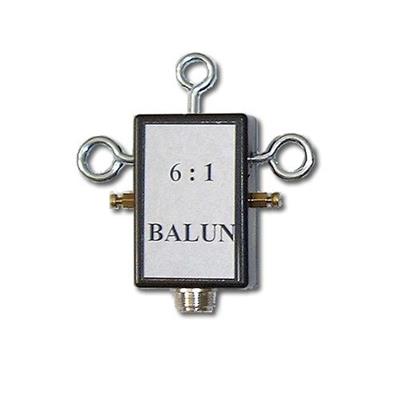 <div class="value">
	<p>
		6:1 Current Balun</p>
	<p>
		<strong>Key Features/Specifications:</strong></p>
	<ul>
		<li>
			Frequency: 1-30MHz</li>
		<li>
			Power: 400 Watts</li>
		<li>
			Impedance: 50 Ohms</li>
		<li>
			Connection: SO239 for cable 2 x brass terminals for wire</li>
	</ul>
	<p>
		&nbsp;&nbsp;&nbsp;&nbsp;&nbsp;&nbsp;&nbsp; PRICE &euro;35</p>
</div>
<p>
	&nbsp;</p>
