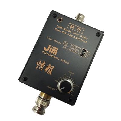 <p>
	<span id="ctl00_ContentPlaceHolder1_DescriptionLabel">One of the best pre amps available ever</span></p>
<p>
	<span id="ctl00_ContentPlaceHolder1_DescriptionLabel">Superb BNC in-line preamplifier with gas fet low noise technlogy</span></p>
<ul>
	<li>
		<span id="ctl00_ContentPlaceHolder1_DescriptionLabel">&nbsp;fits on top of your scanner&nbsp;(powered by PP3 battery,&nbsp;or 9 - 12v)&nbsp;</span></li>
	<li>
		<span id="ctl00_ContentPlaceHolder1_DescriptionLabel">&nbsp;24MHz - 2GHz with filtering</span></li>
</ul>
<ul>
	<li>
		<span id="ctl00_ContentPlaceHolder1_DescriptionLabel">&nbsp;-10dB to +20dB filly adjustable</span></li>
	<li>
		<span id="ctl00_ContentPlaceHolder1_DescriptionLabel">External&nbsp;DC Socket for external Powering&nbsp;</span></li>
	<li>
		<span id="ctl00_ContentPlaceHolder1_DescriptionLabel">Ideal for any scanner or SBS radar boxes</span></li>
</ul>
<p>
	&nbsp;</p>
<ul>
	<li>
		<span id="ctl00_ContentPlaceHolder1_DescriptionLabel"><strong>PRICE &euro;120</strong></span></li>
</ul>
