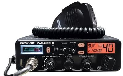 <p>
	<strong>FEATURES, FUNCTIONS AND SPECIFICATIONS:</strong></p>
<p>
	&bull; 400 channels AM / FM<br />
	&bull;&nbsp;Channel rotary switch<br />
	&bull;&nbsp;Volume adjustment and ON/OFF<br />
	&bull;&nbsp;Manual squelch and ASC<br />
	&bull;&nbsp;Multi-functions LCD display<br />
	&bull;&nbsp;Frequencies display<br />
	&bull;&nbsp;S/RF vu-meter<br />
	&bull;&nbsp;Public Address<br />
	&bull;&nbsp;Scan<br />
	&bull;&nbsp;Talkback<br />
	&bull;&nbsp;Beep Function<br />
	&bull;&nbsp;Roger Beep<br />
	&bull;&nbsp;Tone<br />
	&bull;&nbsp;ANL filter, NB, HI-CUT<br />
	&bull;&nbsp;RF Gain / Mike gain&nbsp;<br />
	&bull;&nbsp;RF Power<br />
	&bull;&nbsp;Mic type electret / dynamic<br />
	&bull;&nbsp;F function key<br />
	&bull;&nbsp;VOX<br />
	&bull;&nbsp;Mode switch AM / FM<br />
	&bull;&nbsp;Preset emergency (EMG 1/2)<br />
	&bull;&nbsp;SWR (Power Reading /SWR)<br />
	&bull;&nbsp;Front microphone plug<br />
	&bull;&nbsp;External loudspeaker jack<br />
	&bull;&nbsp;USB 5V 2.1A<br />
	<br />
	<strong>General</strong><br />
	&bull;&nbsp;Number of channels: 40&nbsp;<br />
	&bull;&nbsp;Modulation modes: AM / FM&nbsp;<br />
	&bull;&nbsp;Frequency ranges: from 26.965 MHz to 27.405 MHz&nbsp;<br />
	&bull;&nbsp;Antenna impedance: 50 Ohms&nbsp;<br />
	&bull;&nbsp;Power supply: 12 V&nbsp;<br />
	&bull;&nbsp;Size: 170 (L) x 160 (H) x 52 (D) mm&nbsp;<br />
	&bull;&nbsp;DIN Size: Yes&nbsp;<br />
	&bull;&nbsp;Weight: 1,1 kg&nbsp;<br />
	&bull;&nbsp;Accessories supplied:&nbsp;<br />
	&hellip;power cord with fuse<br />
	&hellip;1 microphone UP/DOWN and its hanger<br />
	&hellip;1 mounting bracket with fixing screws</p>
<p>
	PRICE &euro;225</p>
