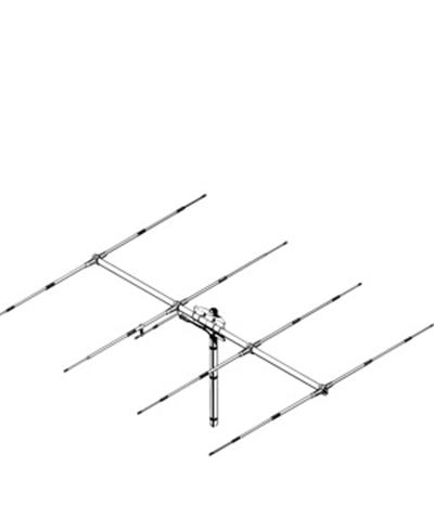 <p>
	&ndash; Base station antennas<br />
	&ndash; Directional, High-gain<br />
	&ndash; Horizontal polarization<br />
	&ndash; High power handling capability<br />
	&ndash; Elements equipped whit waterproof jointing sleeve<br />
	&ndash; Made of aluminium alloy 6063 T-832</p>
<p>
	&ndash; Type: 4 element Yagi antenna<br />
	&ndash; Frequency range: tunable from 26.5 to 30 MHz<br />
	&ndash; Gain: 11 dBd, 13.15 dBi<br />
	&ndash; Bandwidth @ SWR &le; 2: &ge; 850 KHz @ 26.5 MHz<br />
	&ndash; Max. power:<br />
	1000 Watts (CW) continuous<br />
	3000 Watts (CW) short time<br />
	&ndash; Connector: UHF-female</p>
<p>
	&ndash; Materials: Aluminium, Zamak, Zinc plated steel<br />
	&ndash; Dimensions (approx.): 5846x4030x100 mm / 19.2&times;13.2&times;0.3 ft<br />
	&ndash; Weight (approx.): 6100 gr / 13.5 lb<br />
	&ndash; Mounting mast: &Oslash; 35-50 mm / &Oslash; 1.4-1.9 in</p>
<p>
	PRICE &euro;200</p>
