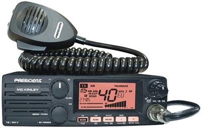 <p>
	&nbsp; 400 channels AM / FM / LSB / USB UKFM<br />
	- Volume adjustment and ON/OFF<br />
	- Manual squelch and ASC<br />
	- Multi-functions LCD display<br />
	- Frequencies display<br />
	- S-meter<br />
	- Vox function (Hands free)<br />
	- ANL filter , NB and HI-CUT<br />
	- RF Gain / Mic Gain<br />
	- RF Power<br />
	- Clarifier<br />
	- Channels and memories scan<br />
	- 3 Memories<br />
	- Dim<br />
	- F function key<br />
	- Beep Function<br />
	- Roger Beep<br />
	- Mode switch AM / FM / LSB / USB<br />
	- Dual watch<br />
	- Automatic SWR (Power Reading /SWR)<br />
	- Preset channel programmable (EMG 1&amp;2)<br />
	- TOT (Time out timer)<br />
	- Front microphone plug<br />
	- Microphone Electret or Dynamic<br />
	- External loudspeaker jack Back light color:</p>
<p>
	&nbsp;Din size 170 (W) x 150 (D) x 52 (H)</p>
<p>
	&nbsp;24V OR 12V</p>
<p>
	PRICE &euro;325</p>
<p>
	&nbsp;</p>
<p>
	<img alt="Orange" height="30" src="https://president-electronics.com/assets/frontOffice/new_v1/template-assets/assets/dist/img/logo/backlight/81c88f2.png" style="margin: 5px;" width="30" /> <img alt="Green" height="30" src="https://president-electronics.com/assets/frontOffice/new_v1/template-assets/assets/dist/img/logo/backlight/df39337.png" style="margin: 5px;" width="30" /> <img alt="Blue" height="30" src="https://president-electronics.com/assets/frontOffice/new_v1/template-assets/assets/dist/img/logo/backlight/d640955.png" style="margin: 5px;" width="30" /> <img alt="Cyan" height="30" src="https://president-electronics.com/assets/frontOffice/new_v1/template-assets/assets/dist/img/logo/backlight/faa25c4.png" style="margin: 5px;" width="30" /> <img alt="Yellow" height="30" src="https://president-electronics.com/assets/frontOffice/new_v1/template-assets/assets/dist/img/logo/backlight/4cc143d.png" style="margin: 5px;" width="30" /> <img alt="Purple" height="30" src="https://president-electronics.com/assets/frontOffice/new_v1/template-assets/assets/dist/img/logo/backlight/ea6a68d.png" style="margin: 5px;" width="30" /></p>
