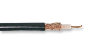 <p>
	Top quality Black 50 ohm coaxial cable with 95% braid, mutli-strand centre core.&nbsp;</p>
<ul>
	<li>
		Impedance: 50 Ohms</li>
	<li>
		Core: 19 X 0.28mm</li>
	<li>
		Colour: Black</li>
	<li>
		Foam PE</li>
	<li>
		Velocity factor 0.85</li>
</ul>
<p>
	Loss per 100m&nbsp;&nbsp; per dB</p>
<p>
	30 MHz &nbsp;&nbsp;&nbsp;&nbsp; 5.2 db</p>
<p>
	50 Mhz&nbsp;&nbsp;&nbsp;&nbsp;&nbsp; 6.3 db</p>
<p>
	100 Mhz&nbsp;&nbsp;&nbsp;&nbsp; 8.91db</p>
<p>
	200 Mhz&nbsp;&nbsp;&nbsp;&nbsp; 12.83 db</p>
<p>
	400 Mhz &nbsp;&nbsp;&nbsp; 18.62db</p>
<p>
	600 Mhz&nbsp;&nbsp;&nbsp; 23.25 db</p>
<p>
	800 Mhz&nbsp;&nbsp;&nbsp; 27.72 db</p>
<p>
	1000Mhz &nbsp; 31.24db</p>
<p>
	&nbsp;</p>
<p>
	Supplied in multiples of 5 metres length</p>
<p>
	&nbsp;</p>
<p>
	<strong>PRICE PER METRE &euro;1.50</strong></p>
<p>
	<strong>PRICE PER 100 METRE ROLL &euro;119</strong></p>
<p>
	<strong>ALSO AVAILABLE TEFLON&nbsp; 7MM PL259 PLUGS&nbsp; &euro;2.50 EACH</strong></p>
