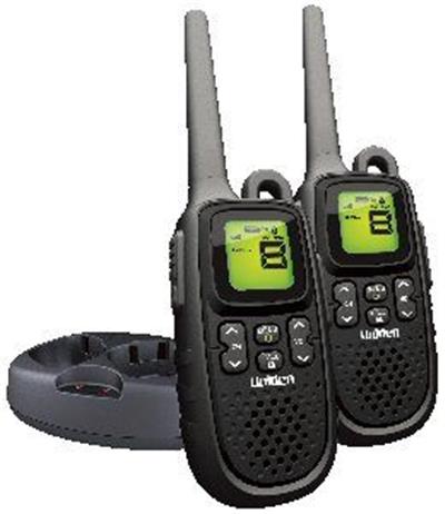 <p>
	Transceivers PMR446 Portable, IPX4, <strong>TWIN SET</strong>.</p>
<p>
	Splash Proof.<br />
	Delivered complete with Dual Charger Cradle, Adaptor for EU/UK, Battery Packs, Belt Clips and Carabiners.<br />
	The ideal device for Hiking, Biking,Skiing or just lounging around the park.</p>
<p>
	&nbsp;</p>
<p>
	<strong>FEATURES, FUNCTIONS AND SPECIFICATIONS:</strong><br />
	&nbsp;2-WAY RADIOS. They&rsquo;re the perfect companion for outdoor activity. Hiking, Biking,Skiing or just lounging around the park.<br />
	? PMR446 Transceivers<br />
	? 8 PMR446 Channels<br />
	? IPX4 Splash Proof<br />
	? Privacy Code: 38 CTCSS and 83 DCS<br />
	? VOX Function<br />
	? Key Lock<br />
	? Roger Beep<br />
	? Large backlit LCD<br />
	? 5 Call Tones<br />
	? Channel Scan<br />
	? Channel Monitor<br />
	? Power Saver<br />
	? Battery Level Meter<br />
	? Headset Jack</p>
<p>
	price &euro;89 a pair</p>
