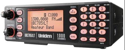 <p align="left">
	<font face="Verdana"><font size="2" style="font-size: 10pt">Uniden Bearcat UBC 785XLT is Uniden&rsquo;s most advanced state of thr art scanner.&nbsp;It allows for a number of possible selections for each channel, as well as for the allocation of CTCSS or DCS tones to individual channels. It is designed for home use or to be mounted in a car with the enclosed mounting bracket.</font></font></p>
<p align="left">
	<font face="Verdana"><font size="2" style="font-size: 10pt">The fixed channels are placed in ten banks, thus allowing for very easy access to all the interesting, pre-programmed frequencies.<br />
	Uniden Bearcat UBC 785XLT also has ten search bands for a precise search of wanted frequencies.<br />
	Delivered with a 13 VDC power supply and telescopic antenna.</font></font></p>
<p align="left">
	<strong><font face="Verdana"><font size="2" style="font-size: 10pt">And more:</font></font></strong></p>
<p align="left">
	<font face="Verdana"><font size="2" style="font-size: 10pt">1000 Channels<br />
	14 bands including 1300MHz &amp; Airband<br />
	Frequency range:<br />
	25-87 MHz Low VHF Land Mobil Radio<br />
	87-108 MHz FM Broadcast<br />
	108-137 MHz Air band<br />
	137-512 MHz VHF UHF Land Mobil Radio<br />
	806-960 MHz Public Service Band<br />
	1240-1300 MHz Amateur band<br />
	8.33KHz Airband Compliant<br />
	CTCSS/DCS DECODE<br />
	Backlit Keypad<br />
	10 Search bands<br />
	10 Banks (Storage for channels)<br />
	PC programming/Control (option) </font></font></p>
<p align="left">
	<strong><font face="Verdana"><font size="2" style="font-size: 10pt">Specifications:</font></font></strong></p>
<p align="left">
	<font face="Verdana"><font size="2" style="font-size: 10pt">Channels: 1000<br />
	Scan speed: 100 steps/sec.<br />
	Banks: 10<br />
	Search bands: 10<br />
	Tones: CTCSS or DCS<br />
	Receiver sensitivity: 0.4 &mu;V<br />
	Antenna: 50 Ohm. BNC.<br />
	Audio output: 1.5W in 8 Ohm<br />
	Power supply: 13 VDC. Net adaptor<br />
	Dimensions: WxDxH 177x168x69mm<br />
	Weight: 1.33 kg </font></font></p>
<p style="margin-bottom: 0cm">
	<br />
	COMES PREPROGRAMMED WITH AIR, MARINE, HAM,RECUE HELICOPTER, 2 WAY.</p>
<p style="margin-bottom: 0cm">
	&nbsp;</p>
<p style="margin-bottom: 0cm">
	&nbsp;</p>
<p>
	&nbsp;</p>
